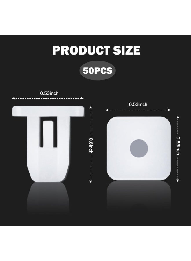 jaexest 50-Pack Universal White Plastic Bumper Clips - Auto Retainer Push Rivets for Car Truck Bumper, Fender, Door Trim Panel - Image 2